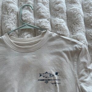 Cream Graphic T-Shirt with Fish Design